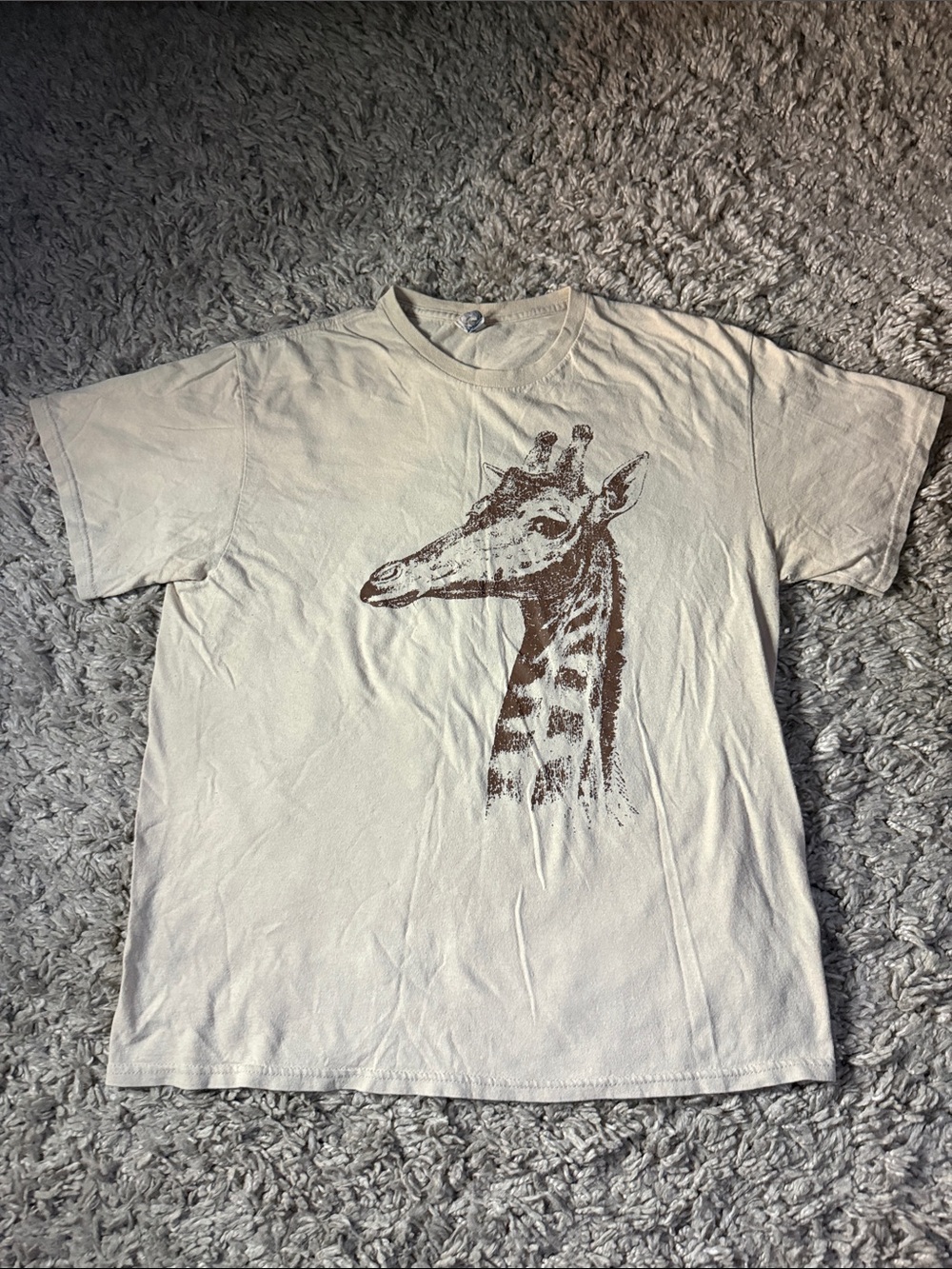 Vintage 90s/Y2K Delta Pro Weight Giraffe Graphic Tee - Men's L